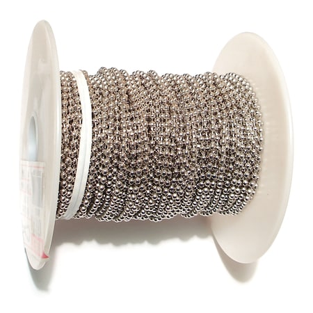 Midwest Fastener No. 3 x 100' Ball Chain Reel Nickel 17601